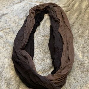 Ombré brown/black neutral lightweight infinity scarf